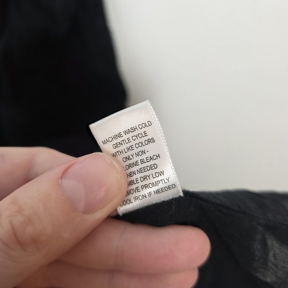 Black Poppy Babydoll Fit & Flare Girly Lightweight Romantic Mini Dress Sz Small - Picture 7 of 10